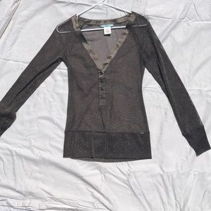 Marciano sheer shimmery long sleeve